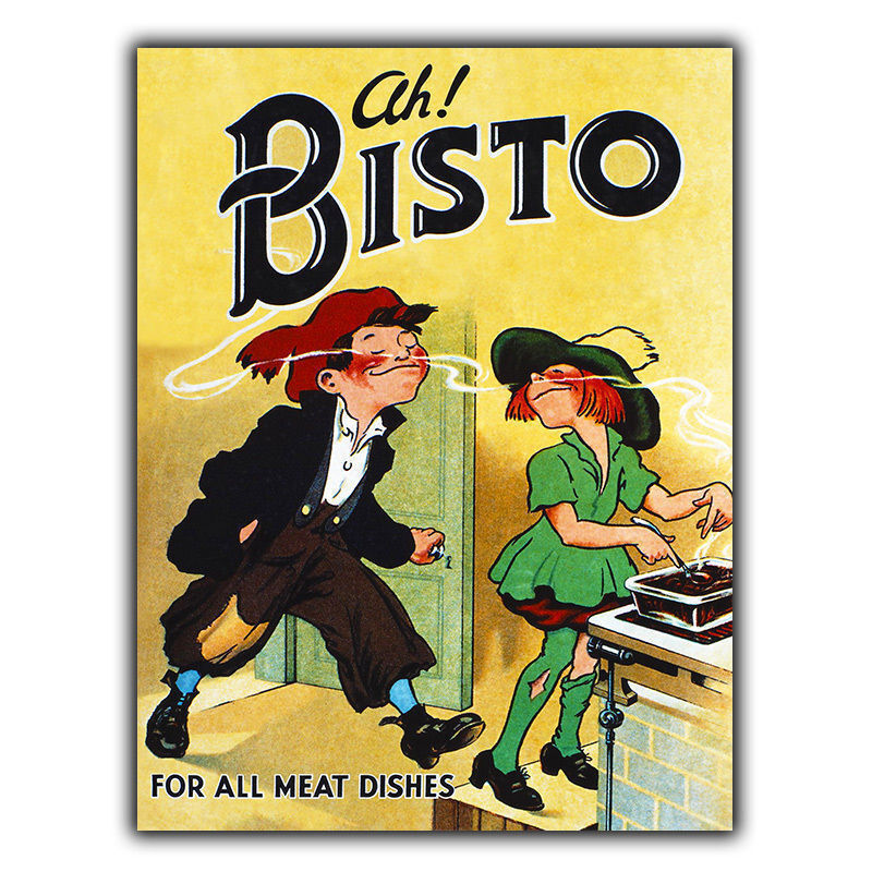 SIGN METAL WALL PLAQUE AH! BISTO Vintage Retro KITCHEN Advert Poster art print