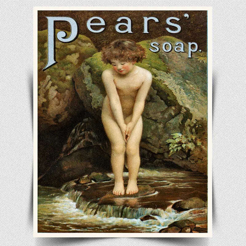 PEARS SOAP SIGN METAL PLAQUE Vintage Bathroom Toilet Kitchen Advert art 1900s