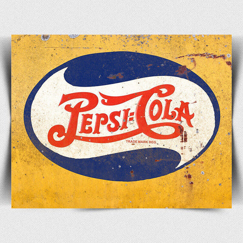 METAL SIGN WALL PLAQUE PEPSI Cola rusted style Vintage Bar poster Advert Coke