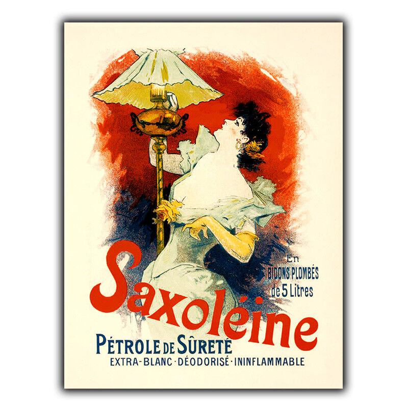 METAL PLAQUE SIGN Saxoleine Oil MAITRES DE L'AFFICHE Vintage Chic French print