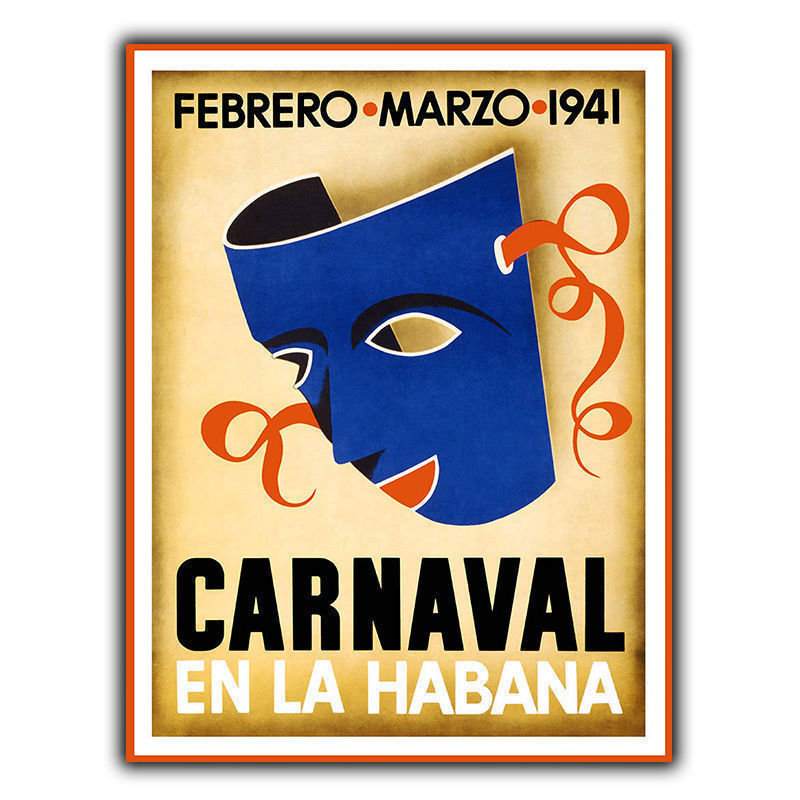 HAVANA CARNIVAL CUBA SIGN METAL PLAQUE Vintage Holiday Travel Advert print