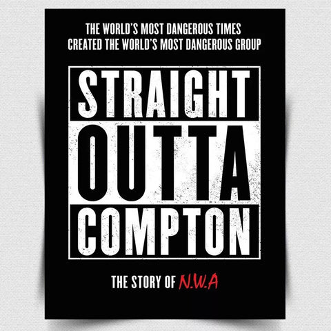 METAL SIGN WALL PLAQUE Straight Outta Compton Movie Film poster man cave cinema