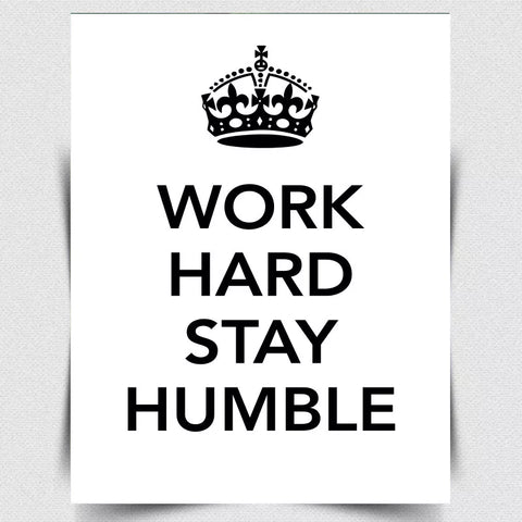 METAL SIGN WALL PLAQUE KEEP CALM WORK HARD STAY HUMBLE Inspiration quote