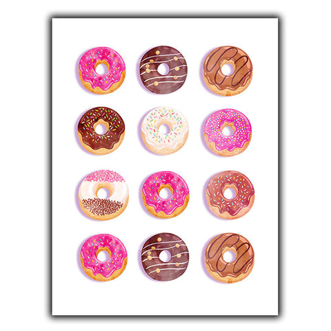 Doughnut Donuts SIGN METAL PLAQUE print humorous pop art cafe kitchen decor