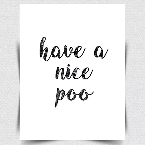 HAVE A NICE POO METAL SIGN WALL PRINT PLAQUE Funny toilet bathroom