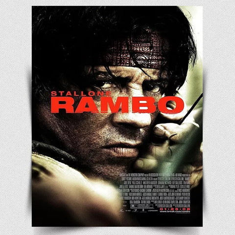 RAMBO 4 STALLONE Film Advert SIGN METAL PLAQUE art print poster man cave decor