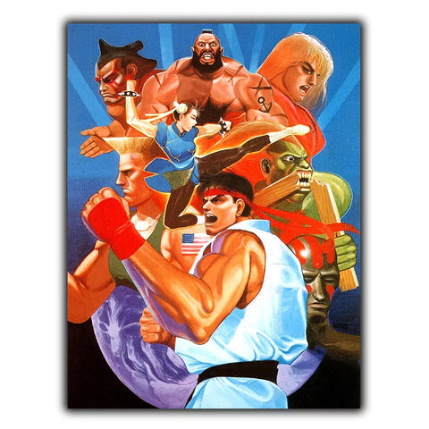 STREET FIGHTER 2 METAL SIGN PLAQUE Retro Poster Print man cave - A3 420 x 297 mm