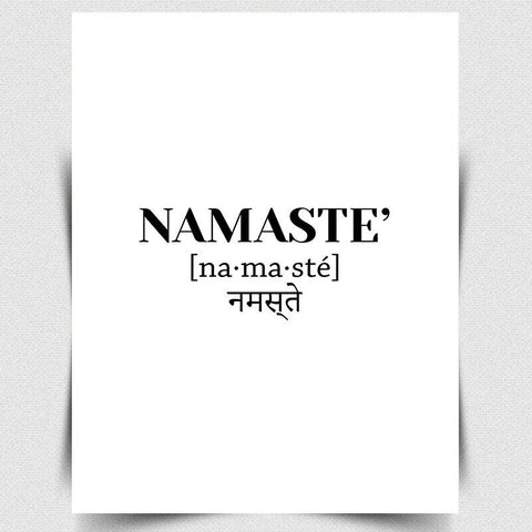 NAMASTE (GREETING) Indian YOGA MEDITATION METAL PRINT PLAQUE WALL SIGN art decor