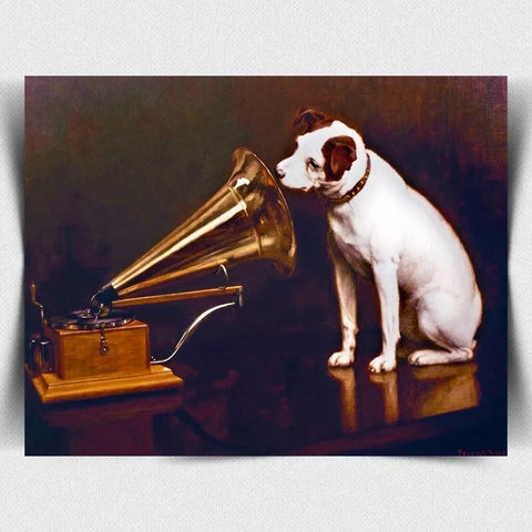 METAL SIGN WALL PLAQUE His Master's Voice HMV Dog Gramophone A3 420 x 297 mm