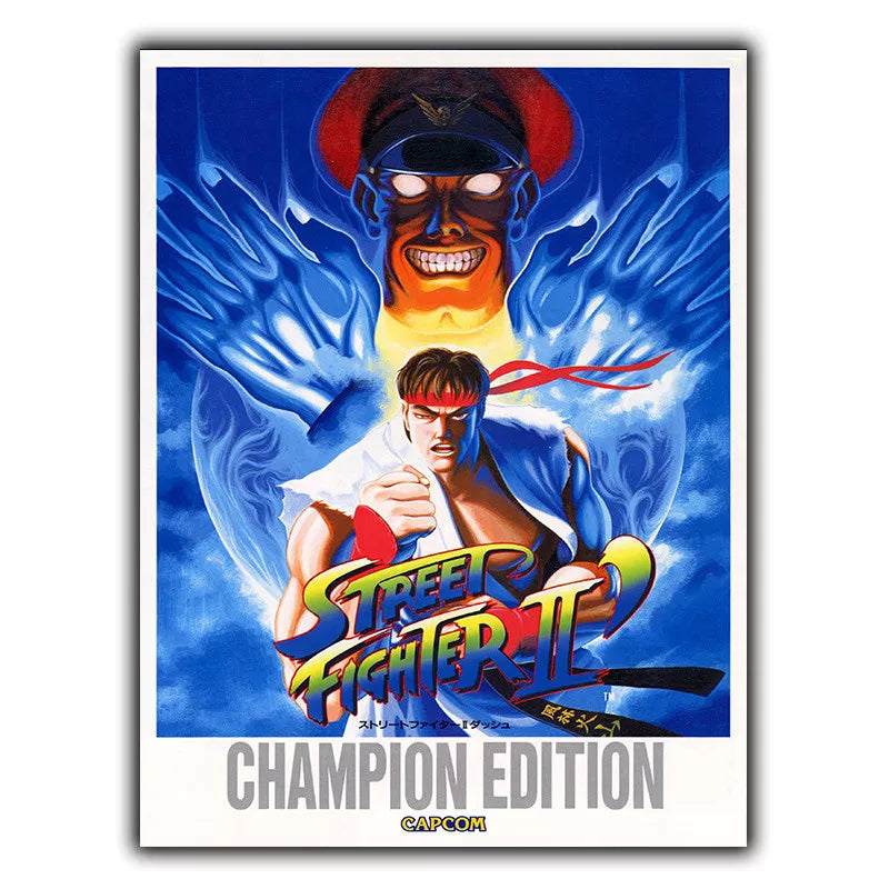 STREET FIGHTER 2 METAL SIGN PLAQUE Retro Poster Print mancave arcade games room