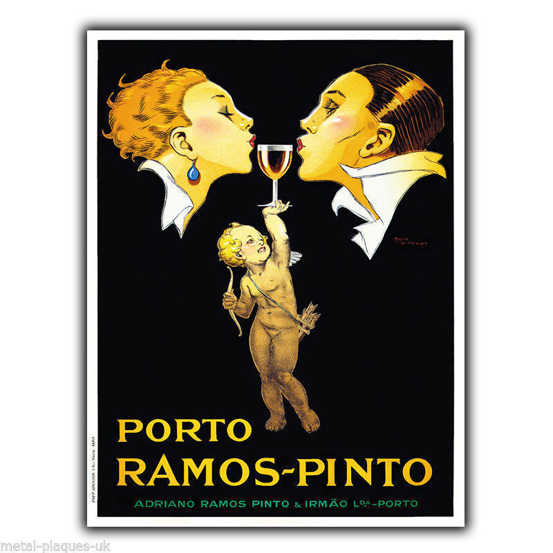 SIGN METAL WALL PLAQUE PORTO RAMOS-PINTO Vintage Retro poster Advert Kitchen/Bar