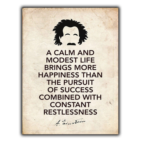 METAL SIGN WALL PLAQUE Albert Einstein Quote - A3 420 x 297 mm LARGE SIZE