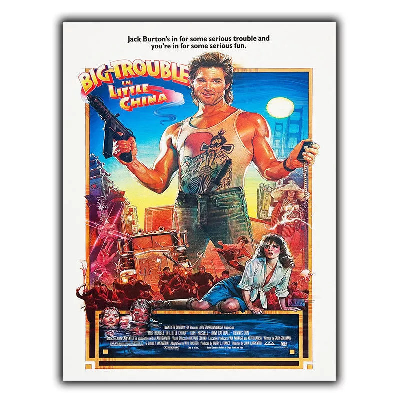 BIG TROUBLE IN LITTLE CHINA A5 METAL SIGN PLAQUE Retro Film Movie Advert poster