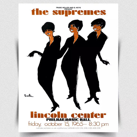 METAL SIGN The SUPREMES LIVE at the LINCOLN CENTRE 1965 printed concert print