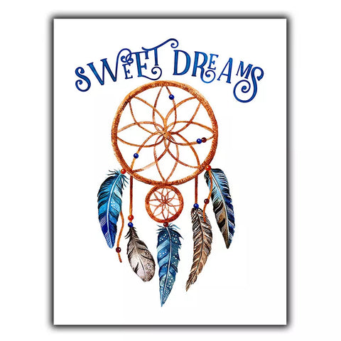 DREAM CATCHER SWEET DREAMS METAL WALL PLAQUE Sign inspirational bed room gift