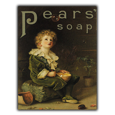 PEARS SOAP METAL SIGN WALL PLAQUE Vintage Bathroom Kitchen Advert art print 1850