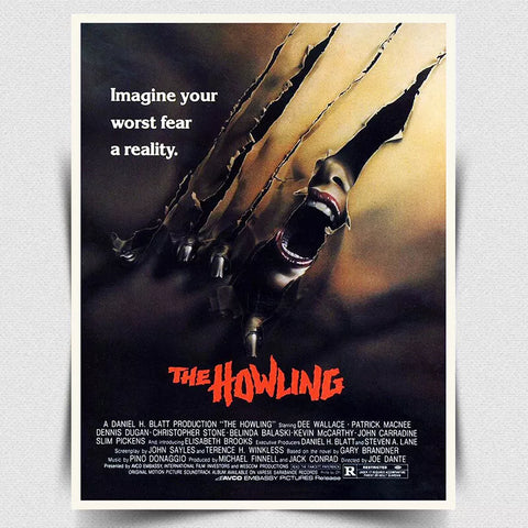 THE HOWLING METAL SIGN WALL PLAQUE Werewolf Film Movie Advert poster print