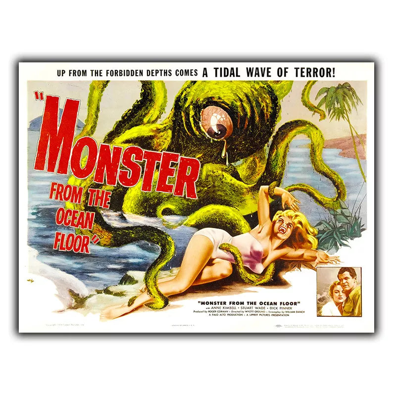 Monster from the Ocean Floor METAL SIGN WALL PLAQUE sci-fi Horror Film Poster