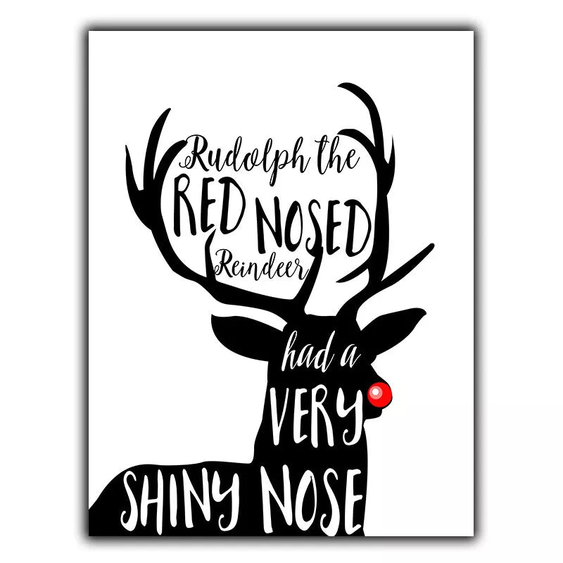 Rudolph the Red Nosed Reindeer Xmas Christmas METAL SIGN PLAQUE Fun Gift Present