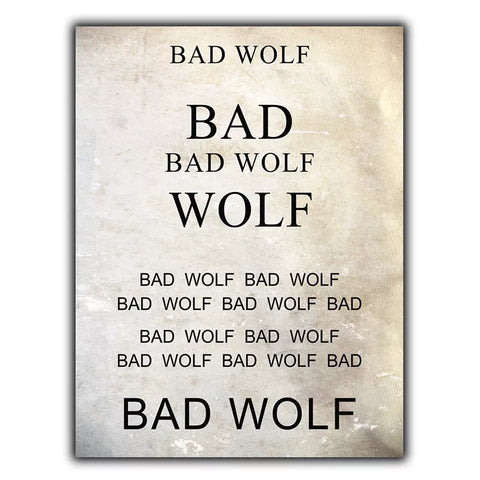 POLICE PHONE BOX BAD WOLF SIGN Vintage DR WHO METAL Wall Sign Door Plaque print