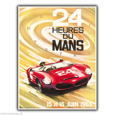 24 Heures du Mans Vintage Retro Advert METAL WALL SIGN PLAQUE poster print