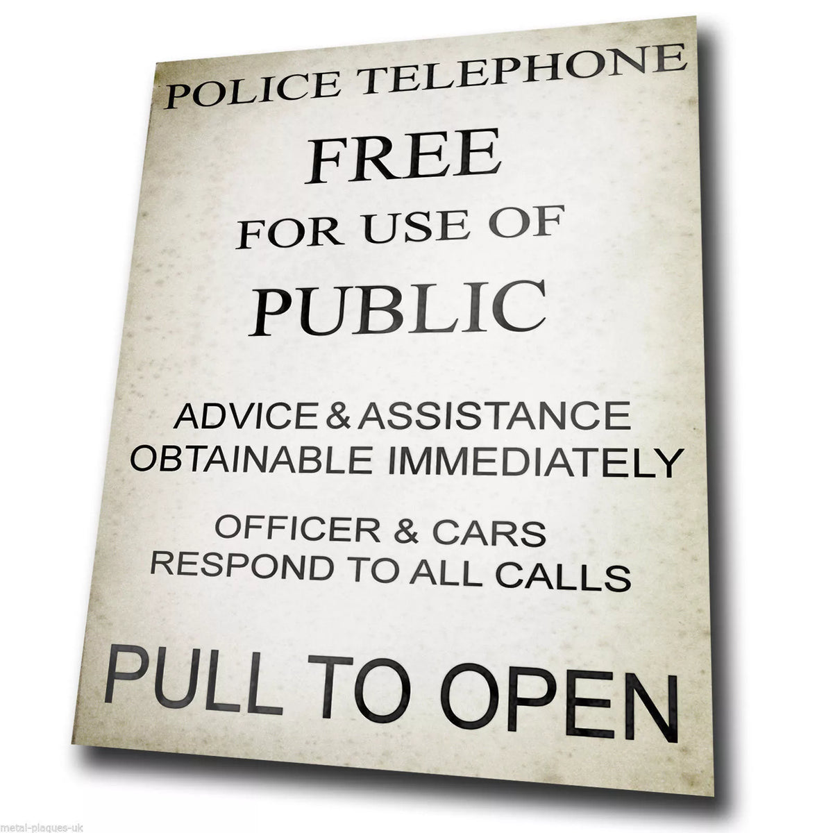 POLICE PHONE BOX SIGN Vintage METAL Wall Sign Door Plaque poster DR WHO Tardis