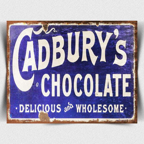 CADBURYS CHOCOLATE Vintage Retro Advert METAL SIGN WALL PLAQUE art print poster