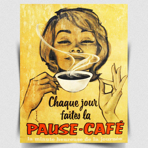 METAL SIGN WALL PLAQUE French Coffee Shop Sign Retro style print cafe kitchen