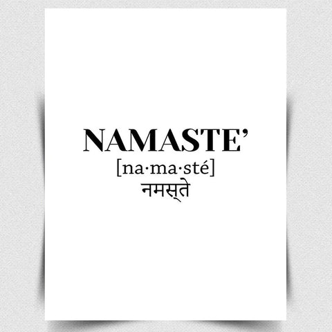 Namaste METAL SIGN PLAQUE print inspirational quote typography