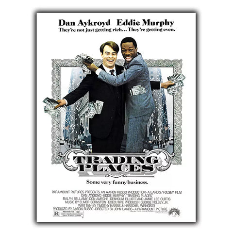 TRADING PLACES SIGN METAL WALL PLAQUE Decor Man Cave Movie poster print