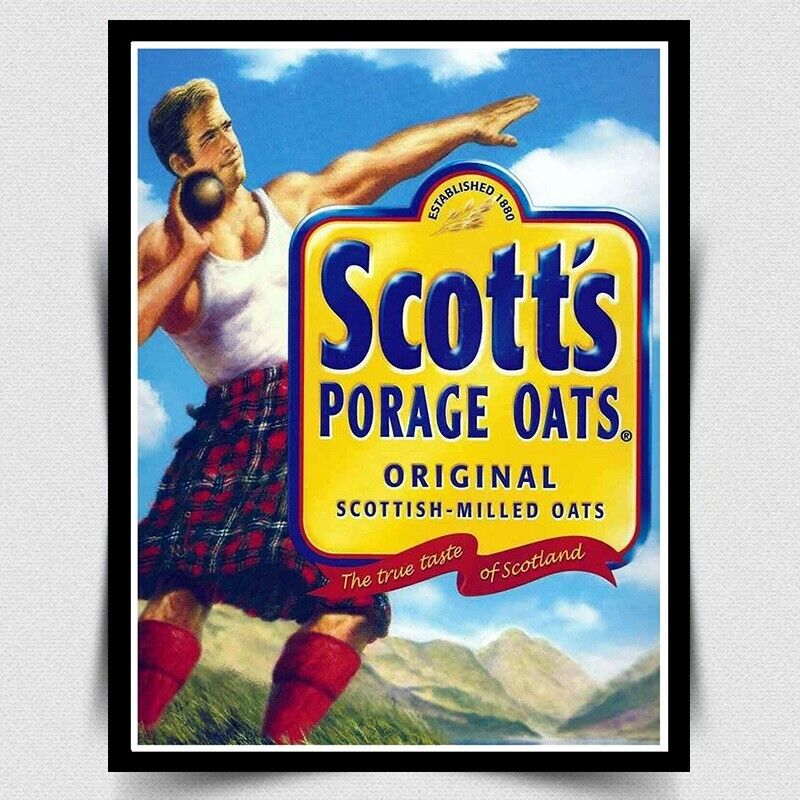 Scott's Porage Porridge Oats METAL SIGN WALL PLAQUE Vintage advert print kitchen