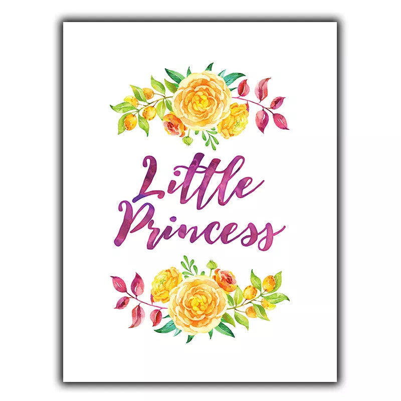 LITTLE PRINCESS SIGN METAL PLAQUE shabby vintage print home bedroom decor