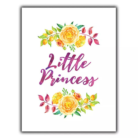 LITTLE PRINCESS SIGN METAL PLAQUE shabby vintage print home bedroom decor