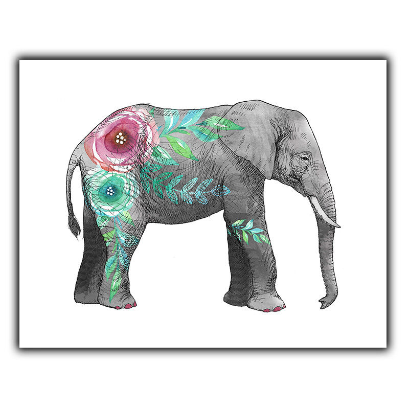 ELEPHANT MINI METAL POSTER PLAQUE SIGN home bedroom nature print art decor