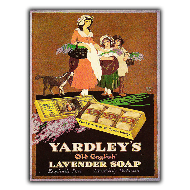 YARDLEY'S SOAP METAL SIGN WALL PLAQUE Vintage Bathroom Kitchen Advert print