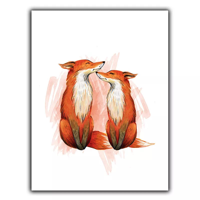 FOXES FOX SIGN METAL PLAQUE art poster print Children's Bedroom Playroom