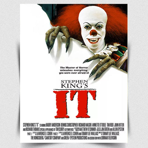 IT SIGN METAL PLAQUE Pennywise 80s Horror Film Movie print Man Cave Cinema room