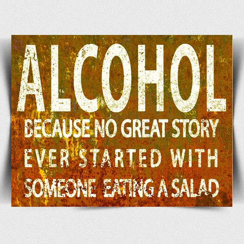 ALCOHOL Humour Man Cave Beer SIGN METAL PLAQUE Retro funny joke kitchen pub bar