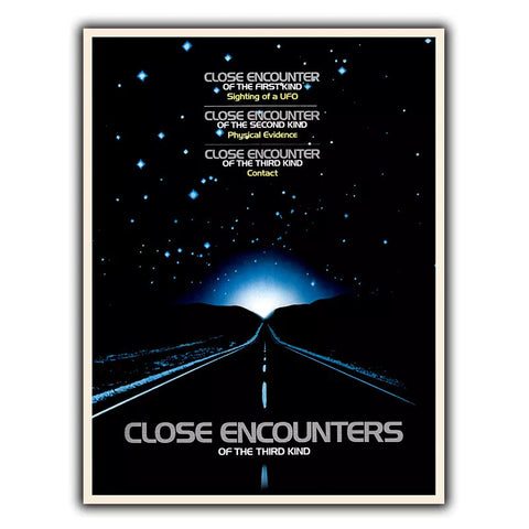 Close Encounters Spielberg Movie METAL SIGN PLAQUE Advert Poster Print sci-fi