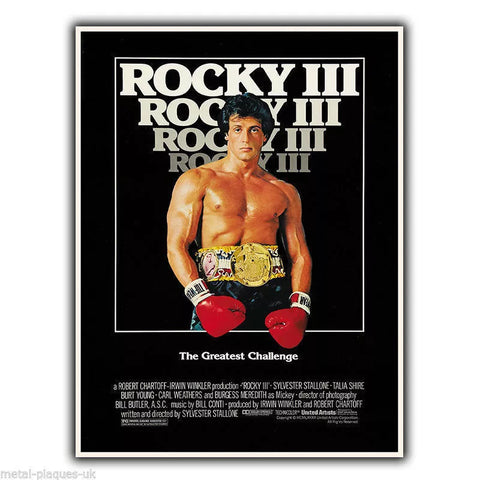 ROCKY III 3 Movie film METAL WALL SIGN PLAQUE poster print Sylvester Stallone