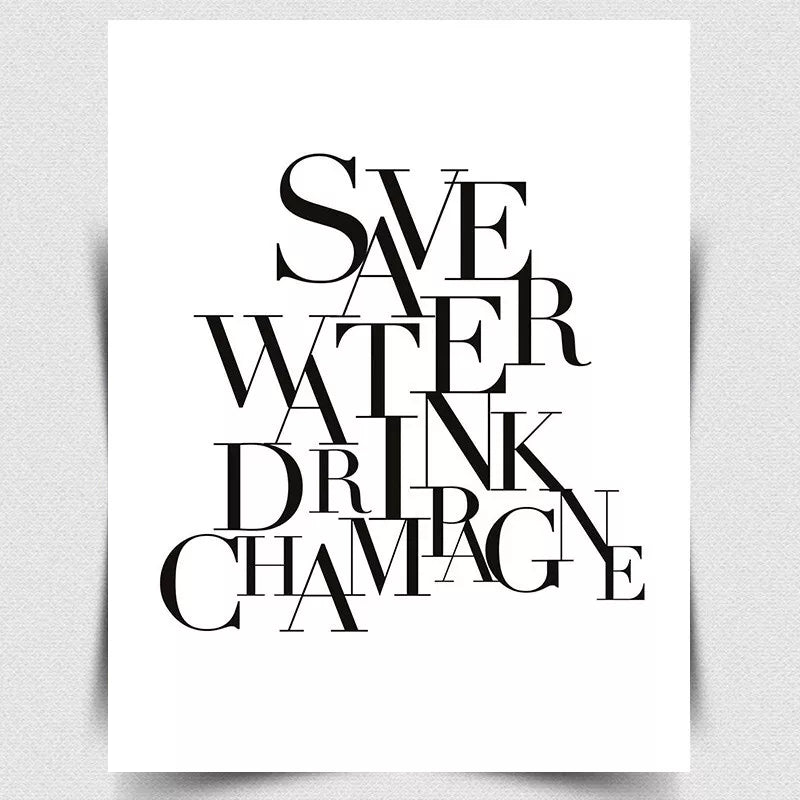 Save Water Drink Champagne METAL SIGN WALL PLAQUE Funny Humorous bar kitchen