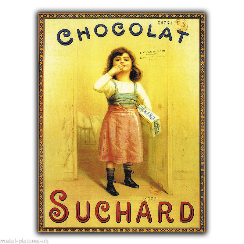 SIGN METAL WALL PLAQUE CHOCOLAT SUCHARD French Retro Vintage poster Ad Print