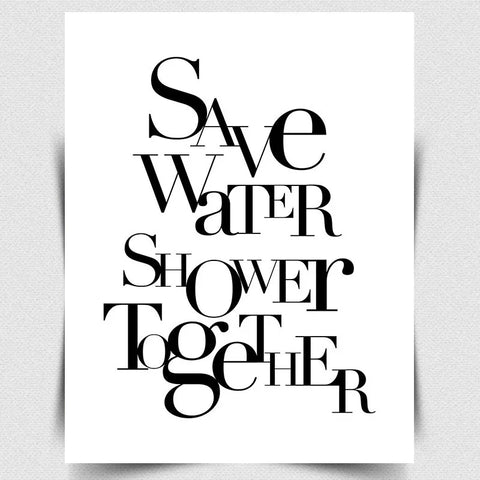 Save Water Shower Together METAL SIGN WALL PLAQUE Funny Humorous bathroom