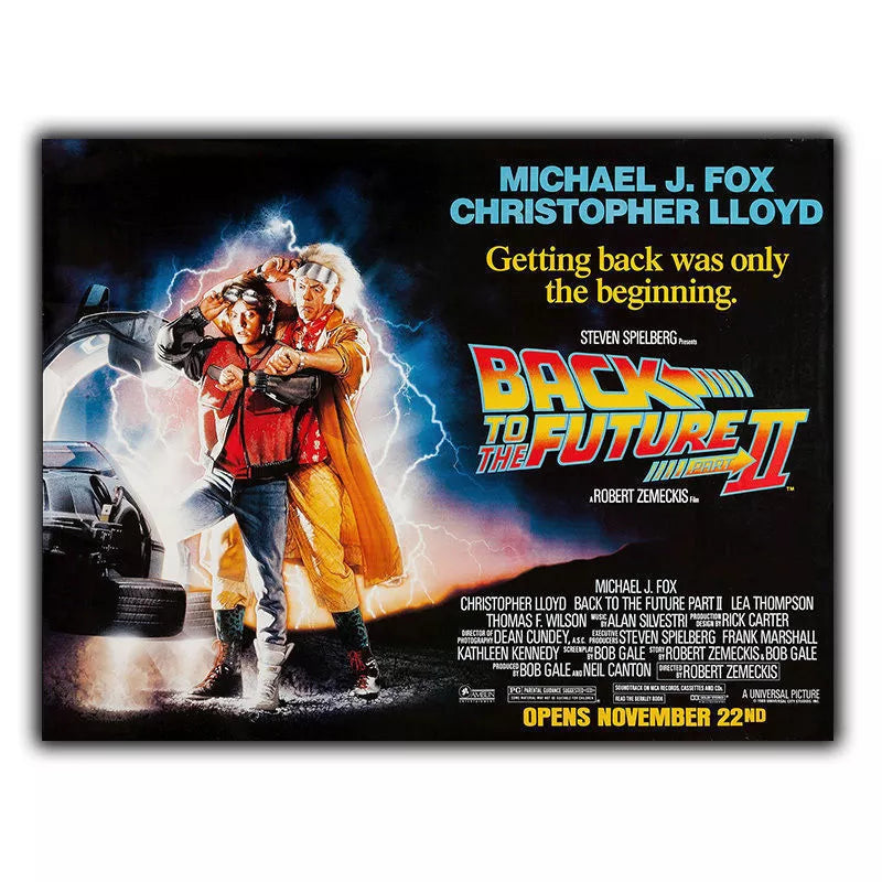 BACK TO THE FUTURE II 2 SIGN METAL WALL PLAQUE Film Movie Advert poster mancave