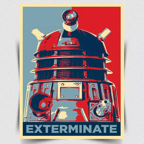 METAL SIGN WALL PLAQUE DALEKS EXTERMINATE DR WHO poster print