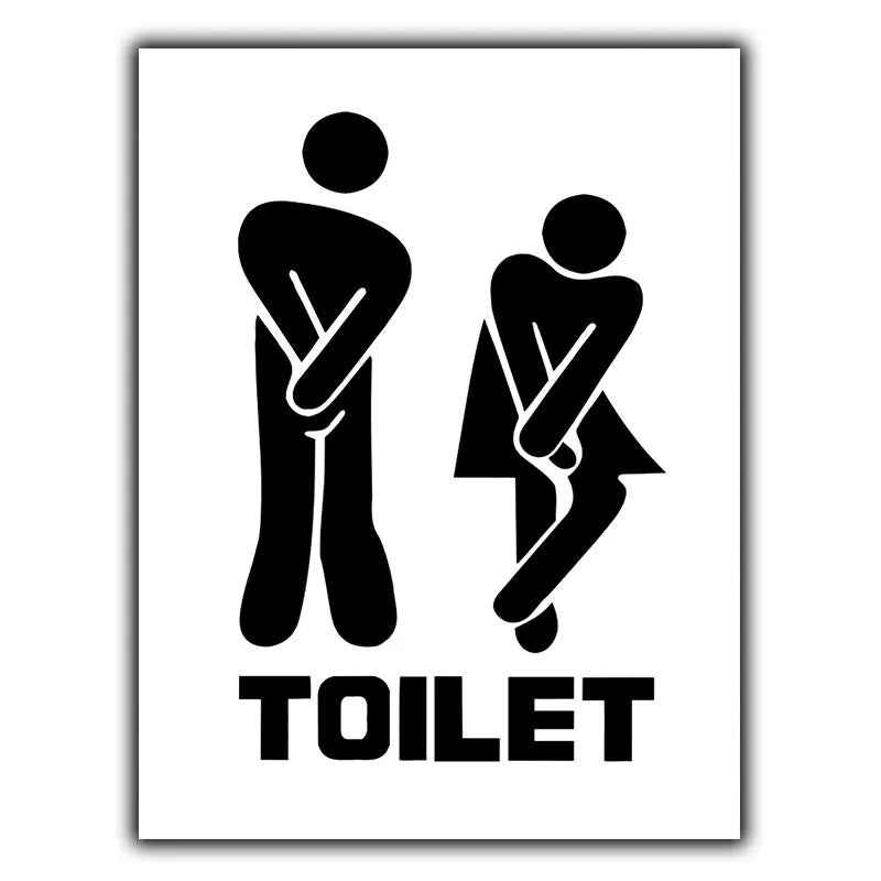 TOILET MENS WOMENS SIGN METAL WALL PLAQUE funny humorous bathroom toilet door