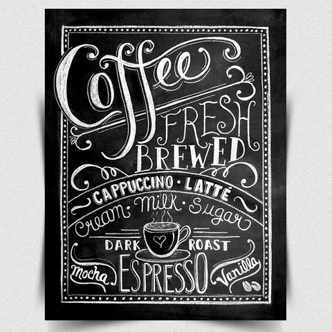 COFFEE FRESH BREWED METAL WALL SIGN/PLAQUE Funny Humorous quote kitchen print