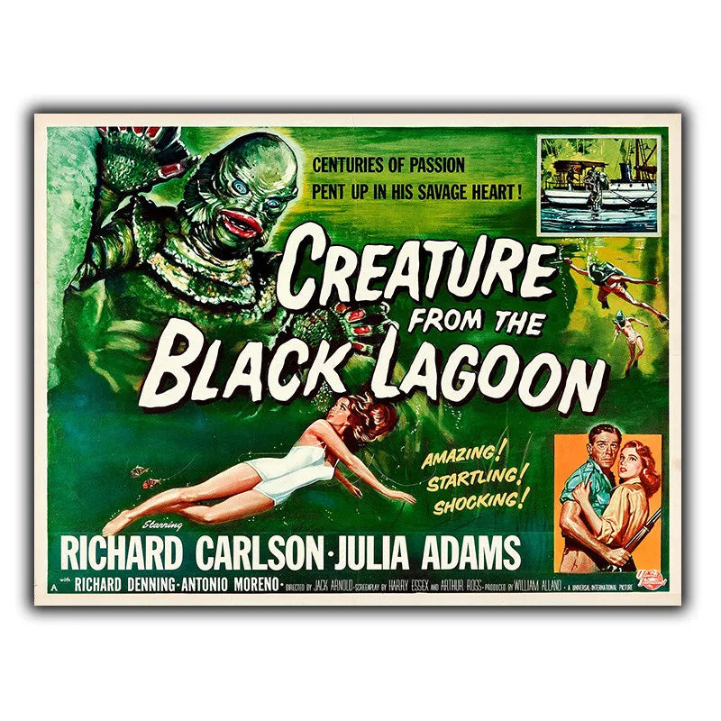 CREATURE FROM THE BLACK LAGOON METAL SIGN WALL PLAQUE Vintage Film poster print