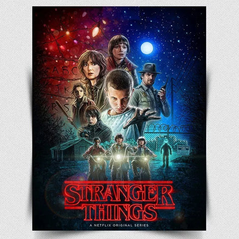 STRANGER THINGS METAL SIGN WALL PLAQUE Retro Movie poster print A3 420 x 297 mm