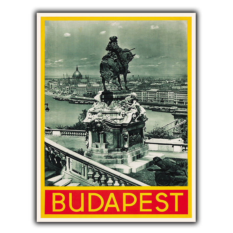 BUDAPEST HUNGARY Vintage Retro Travel Advert METAL WALL SIGN PLAQUE poster print